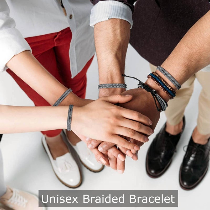 TempBeau Store Nautical Braided Rope Bracelets Set - 6 Pcs Adjustable Braided Cord Bracelet, Handmade Navy Marine String Bracelet with Metal Knot, Men Women Braided Bracelets Gifts - Image 4